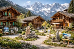 découvrez les chalets traditionnels en bois de savoie qui accueillent des expositions d'art montagnard, mêlant patrimoine architectural et culture locale.