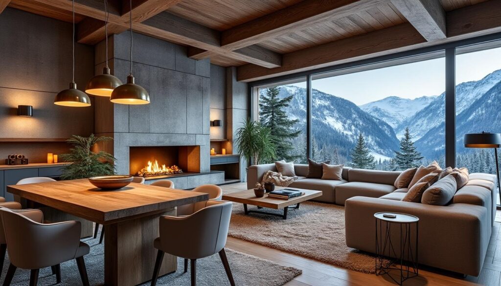 découvrez notre sélection de luminaires design pour créer une ambiance chaleureuse et conviviale dans votre chalet.
