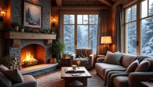 découvrez comment aménager un salon cosy et chaleureux dans votre chalet pour un espace convivial et confortable tout au long de l'année.
