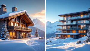 découvrez les avantages et inconvénients d'un chalet ou d'un appartement en station pour bien choisir votre investissement immobilier en montagne.